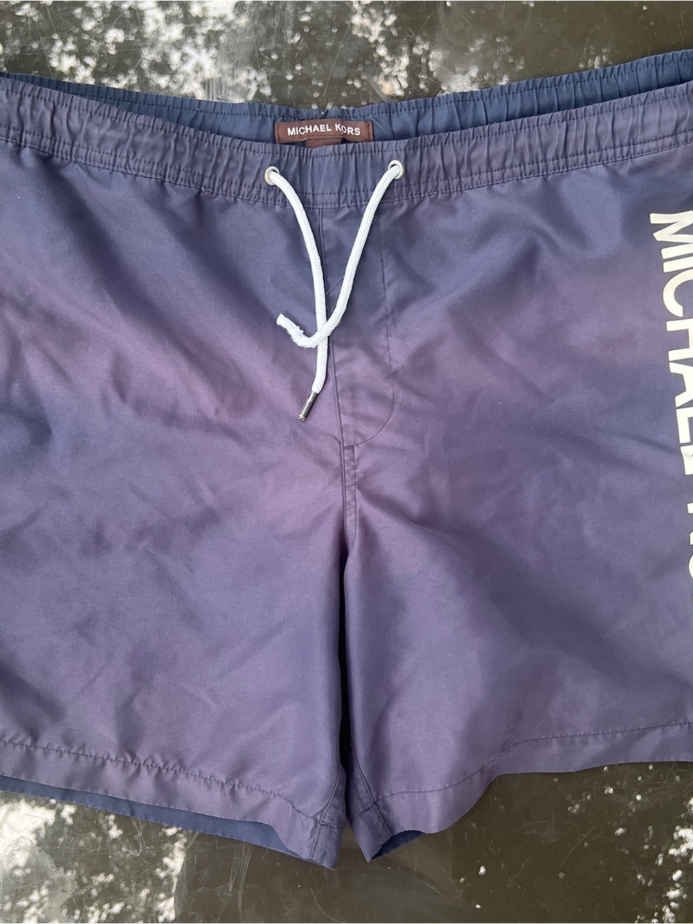 Michael Kors Sweat Swim Shorts Fleece Mens Size Large NAVY